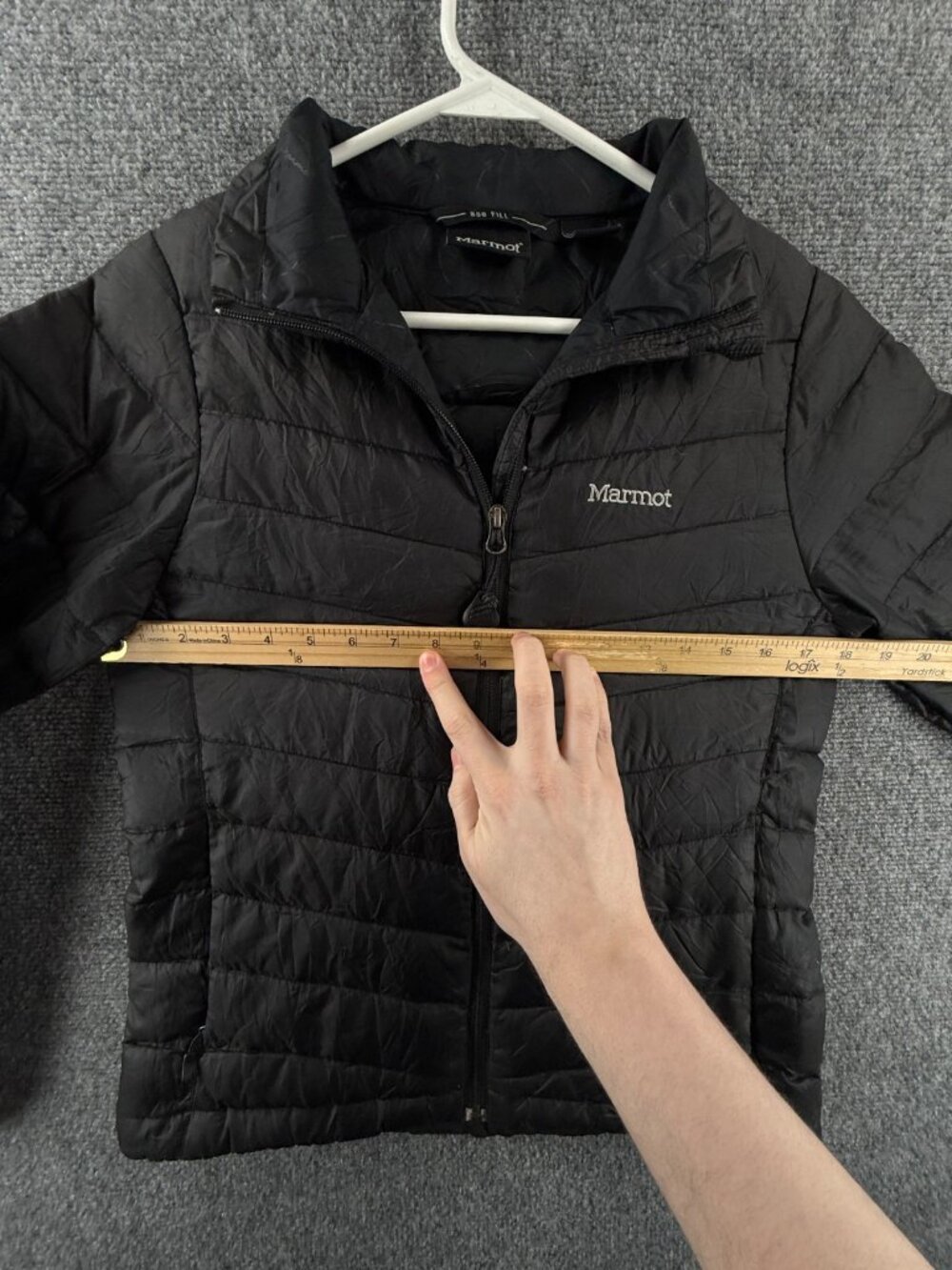 Marmot 800 Down Fill Puffer Jacket Insulated Women Black Full Zip Small Logo - Picture 6 of 16